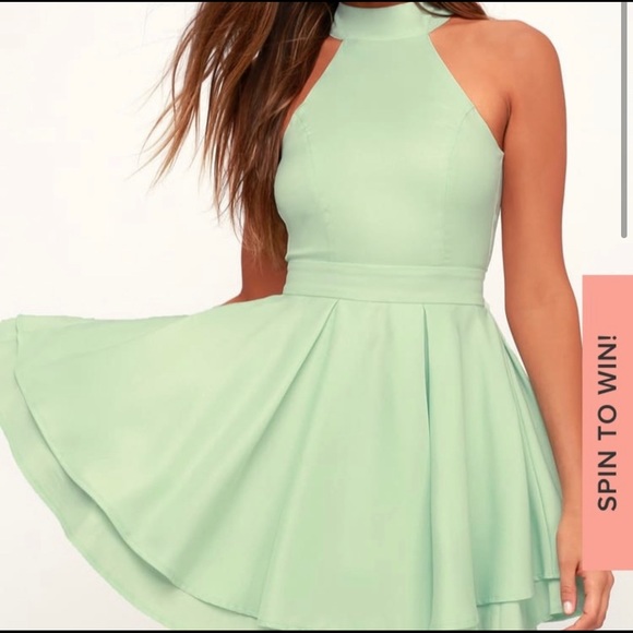 NWT Lulus Skater Dress mint green size small - Picture 2 of 6